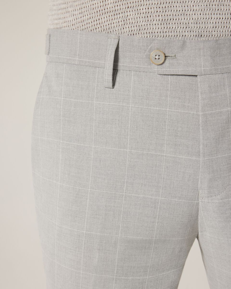 Slim Stretch Windowpane Check Tailored Pant, , hi-res